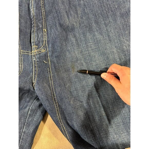 Marithe Francois Girbaud Mens Baggy Denim Jeans Straight Leg Dark Blue Size 42 - Picture 9 of 13